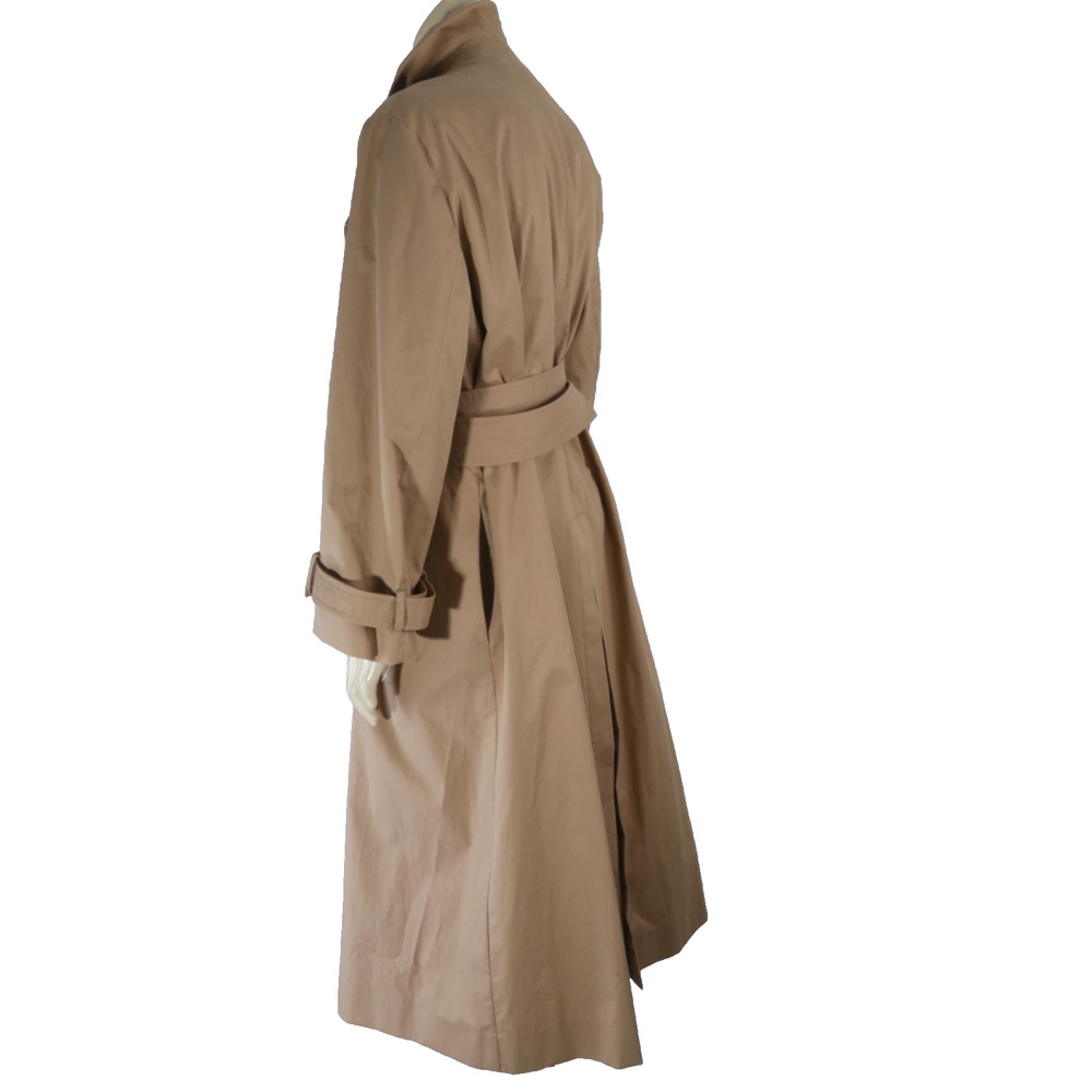 Stella McCartney Beige Cotton Long Belted Trench Winter Coat Womens Size 46 - Picture 3 of 16